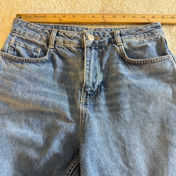 Zara Jeans womens size 6 high rise z1975 straight leg Denim Ankle Mid Blue - Picture 12 of 15